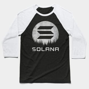 Vintage Solana Coin To The Moon Crypto Token Cryptocurrency Wallet Birthday Gift For Men Women Kids Baseball T-Shirt